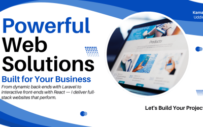 Blue Modern Custom Web Design Twitter Ad