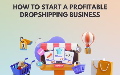 Colorful E-Commerce Dropshipping Store and Icons Facebook Post