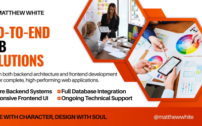 Orange Modern Website Development Services Banner Landscape
