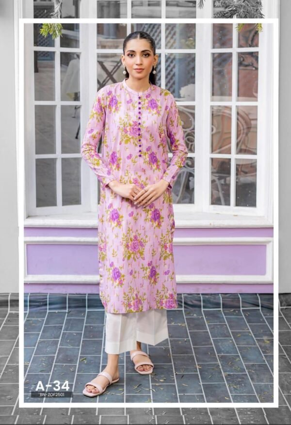 1 Pc Women's Unstitched Printed Kurti