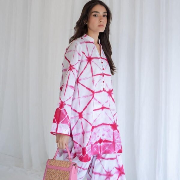 2 Pcs Women's Stitched Printed Co-Ord Set