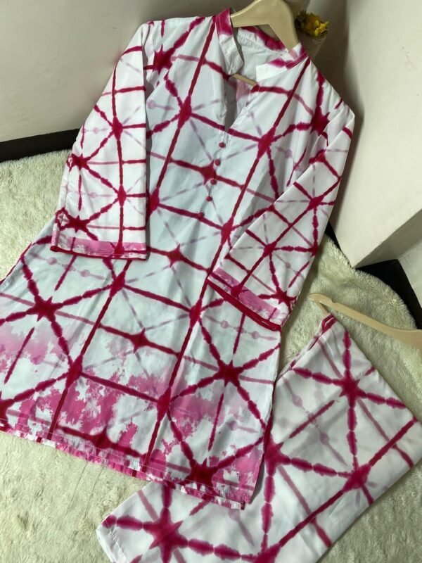 2 Pcs Women's Stitched Printed Co-Ord Set