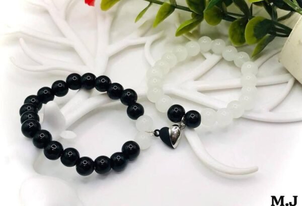 1 Pc Butterfly Hanging Resin Plating Artificial Stones Couple's Bracelet