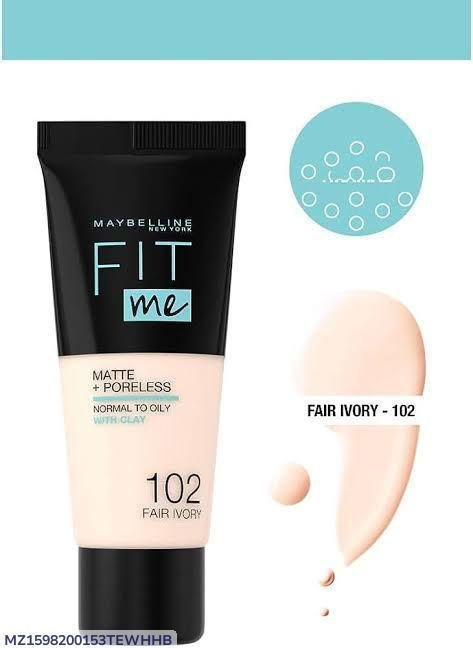 Maybelline Fitme High Coverage Foundation - 30ml for Flawless Skin