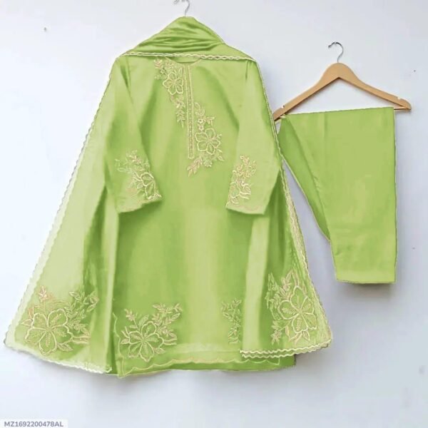 3 Pcs Women's Stitched Embroidered Suit