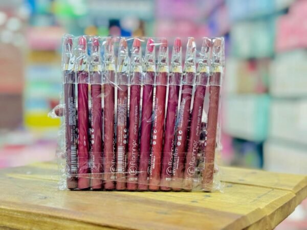 12 Pcs Smudge Proof Matte Finish Lip Pencils in Vibrant Shades