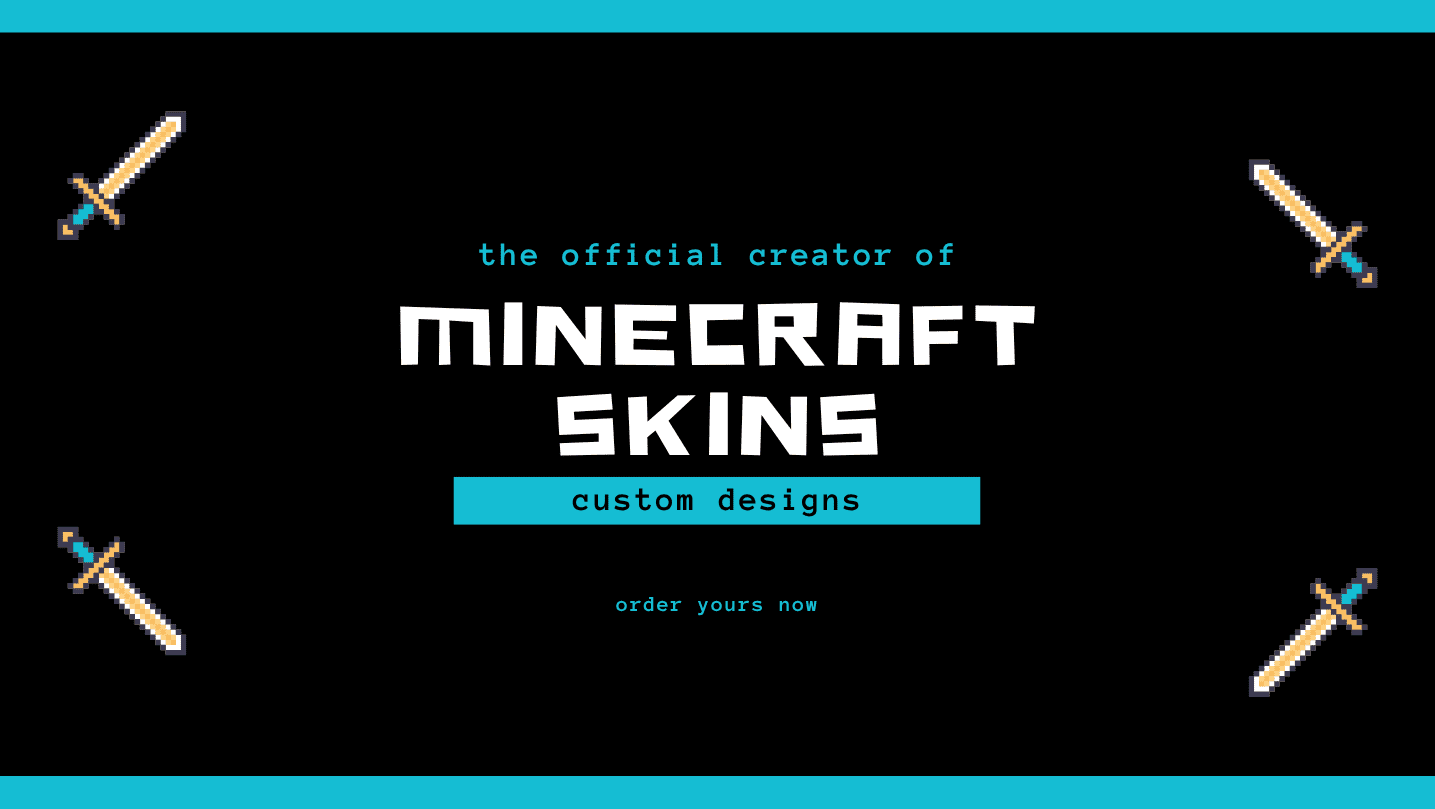 Black Blue Minecraft General Twitch Banner