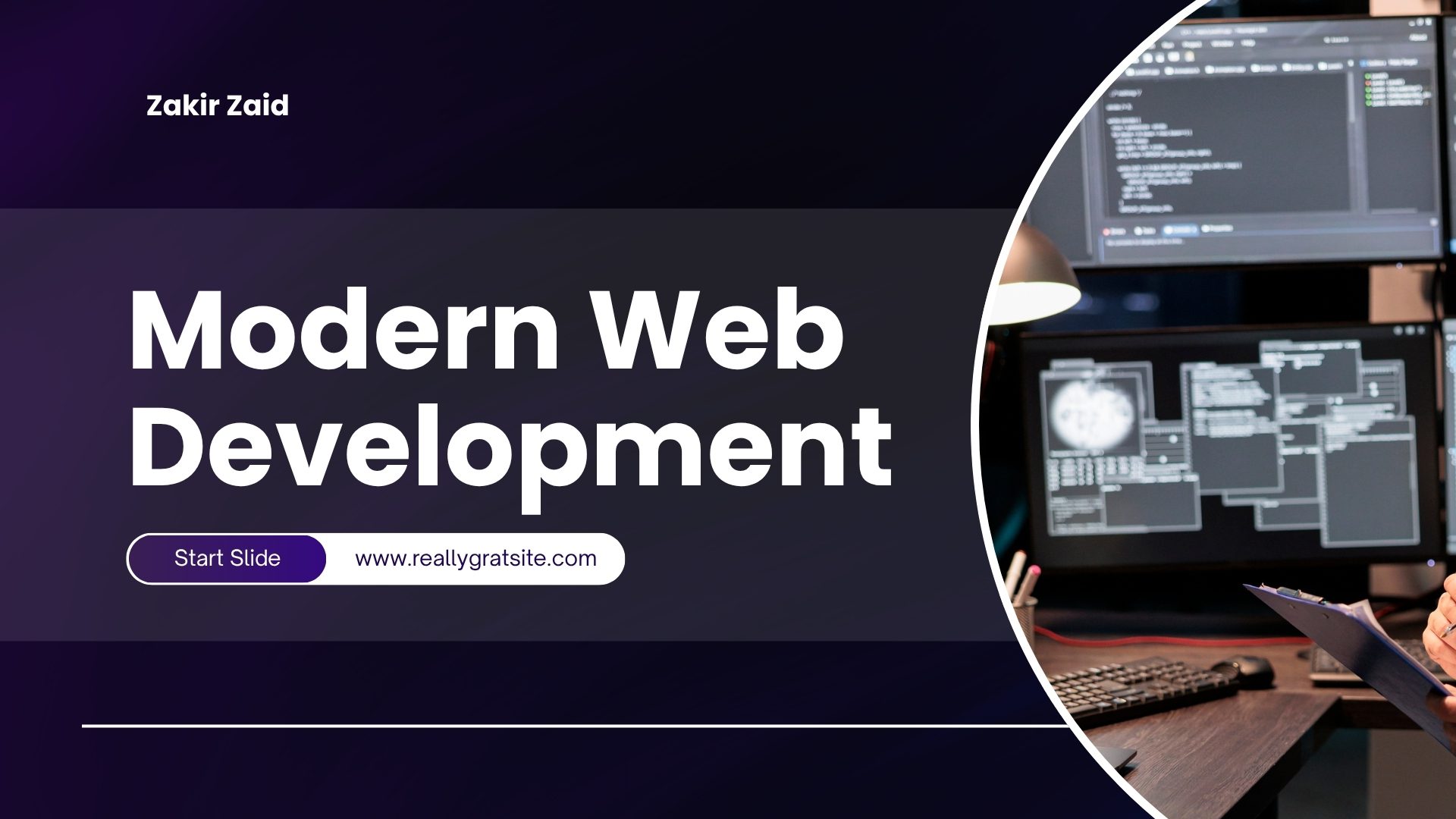 Black Purple Gradient Modern Minimalist Modern Web Development Presentation (1)