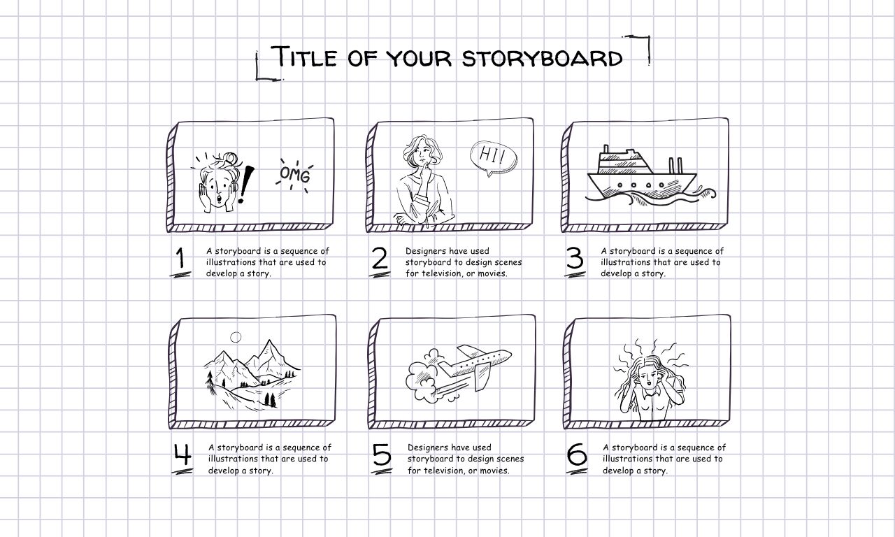 Black Simple Pencil Sketch Storyboard (1280 x 768 px)