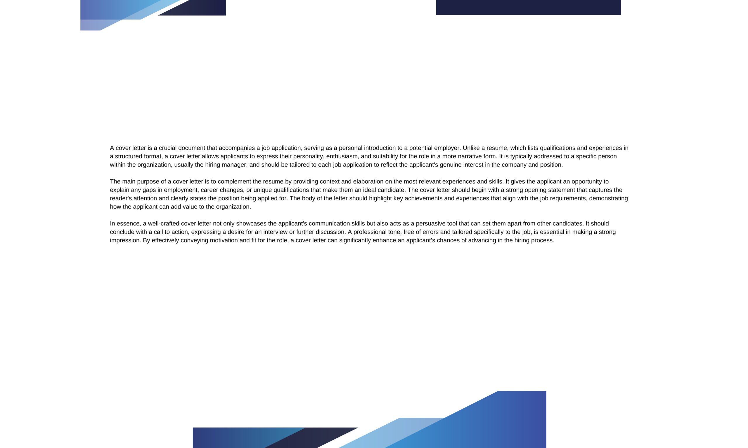 Black White Clean Simple Professional Resume Cover Letter (1280 x 768 px)