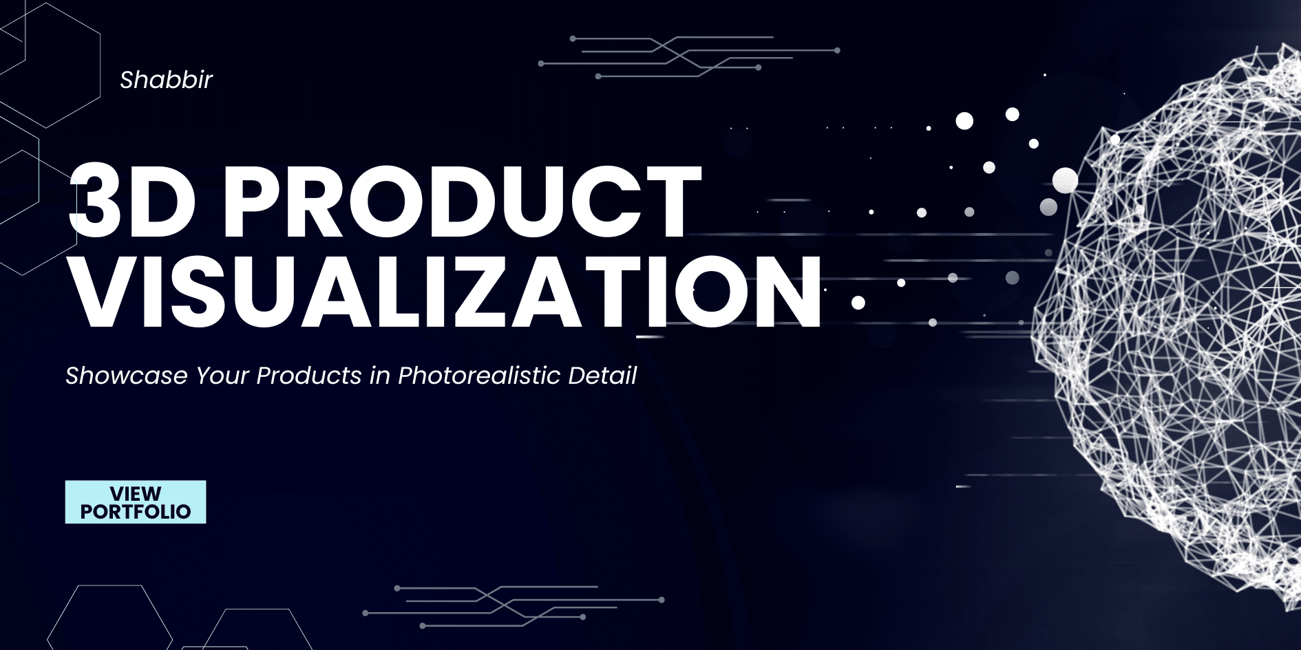 Black and White Futuristic Technology Banner Landscape