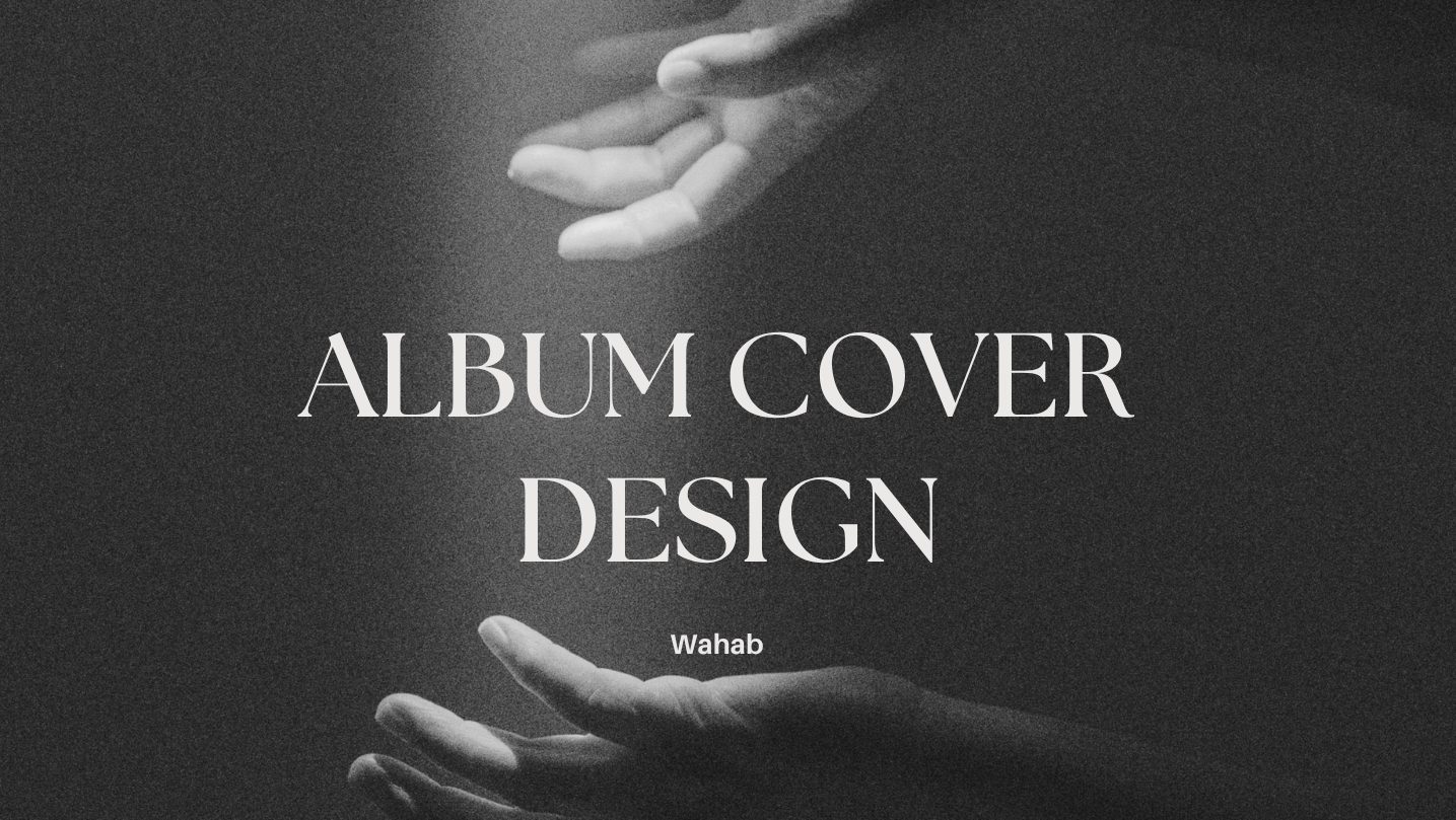 Black and White Minimalist Modern Typographic Music Album Cover