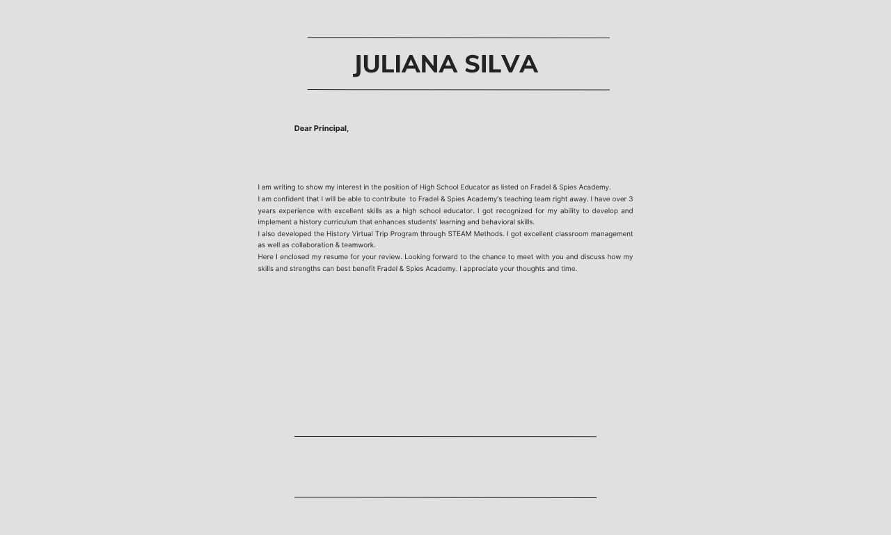 Black text & Simple Minimalist Hightscool Educator Resume & Cover Letter (1280 x 768 px) (1)