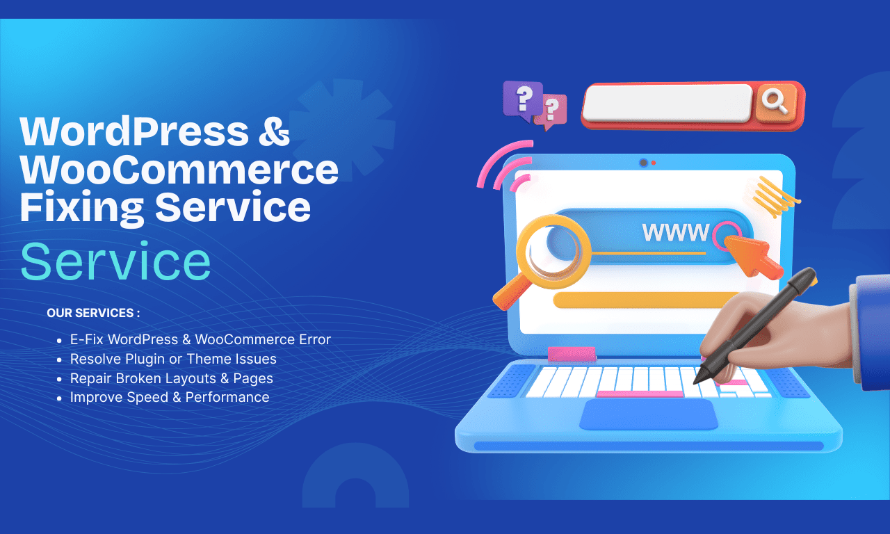 Blue And White Modern Website Development Service Facebook Ad (1280 x 768 px)