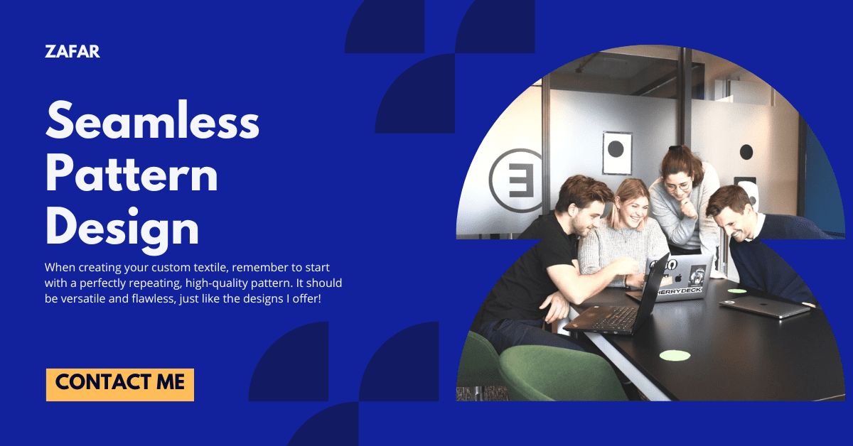 Blue Geometric Pattern Modern Creative Marketing Agency Facebook Ad