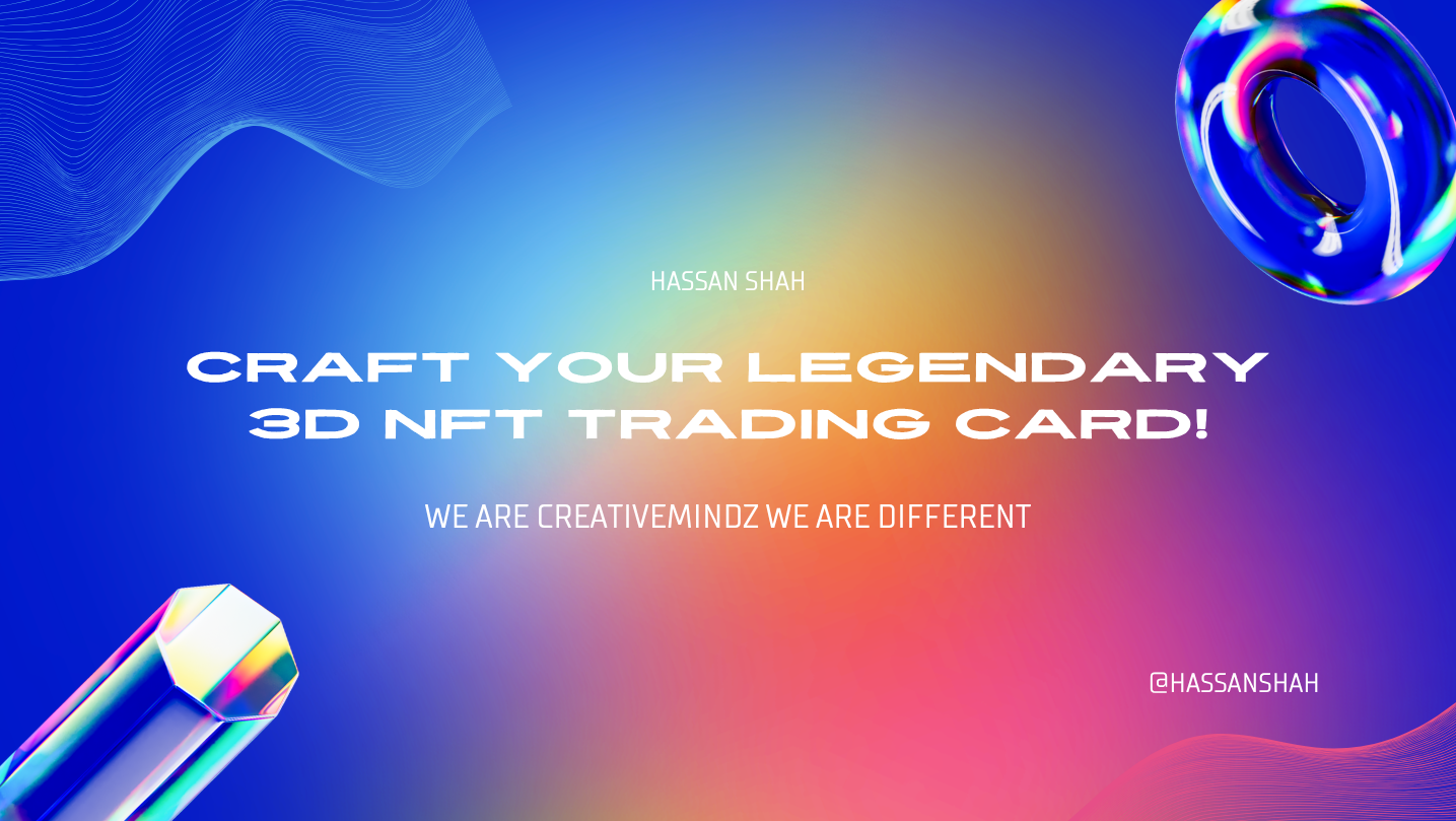 Blue Gradient with 3D Fluid Shape NFT Twitter Header