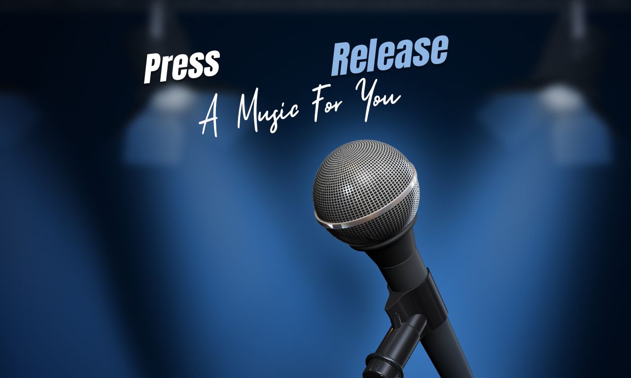 Blue Modern Music Press Release A4 Document (1280 x 768 px)