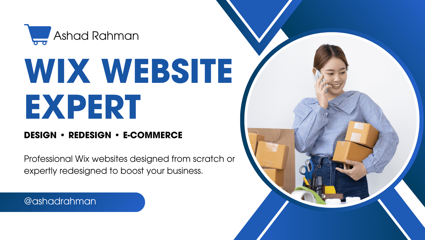 Blue Modern Online Store Facebook Cover