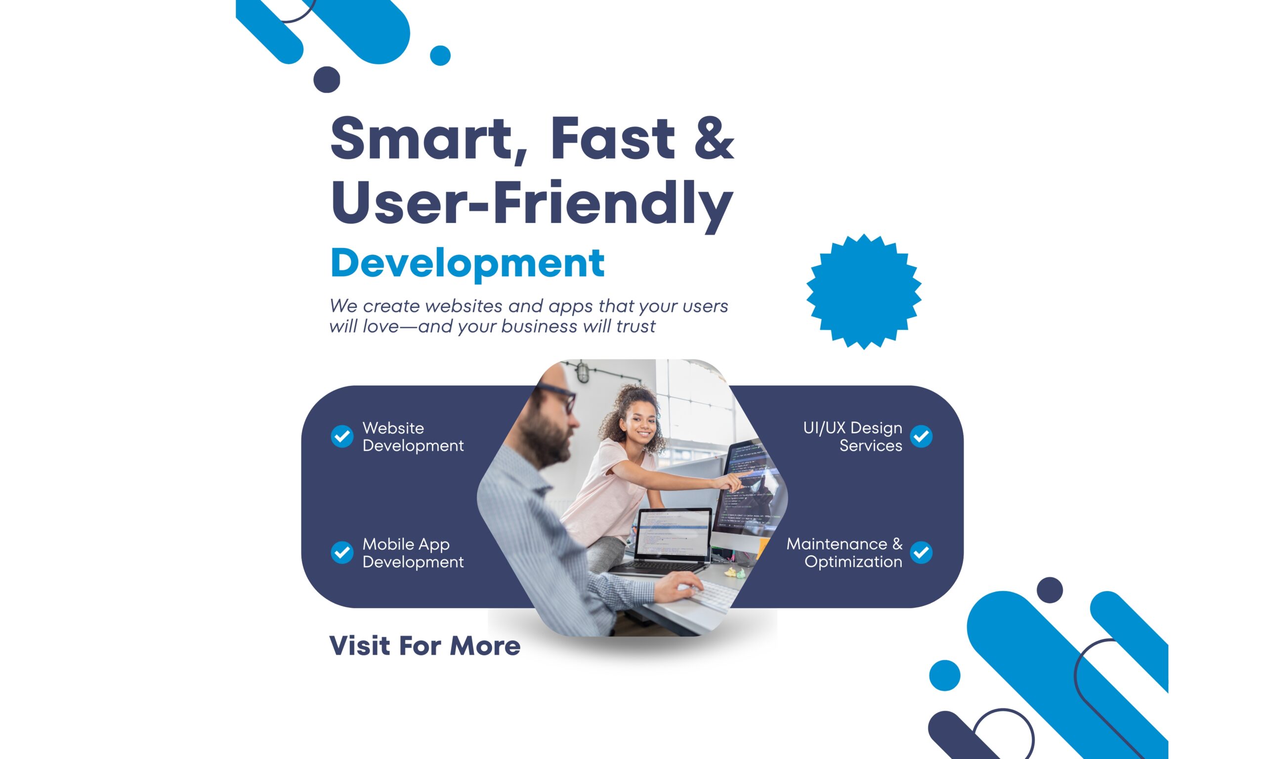 Blue Modern Web and App Development Services Instagram Feed Ad (1280 x 768 px)