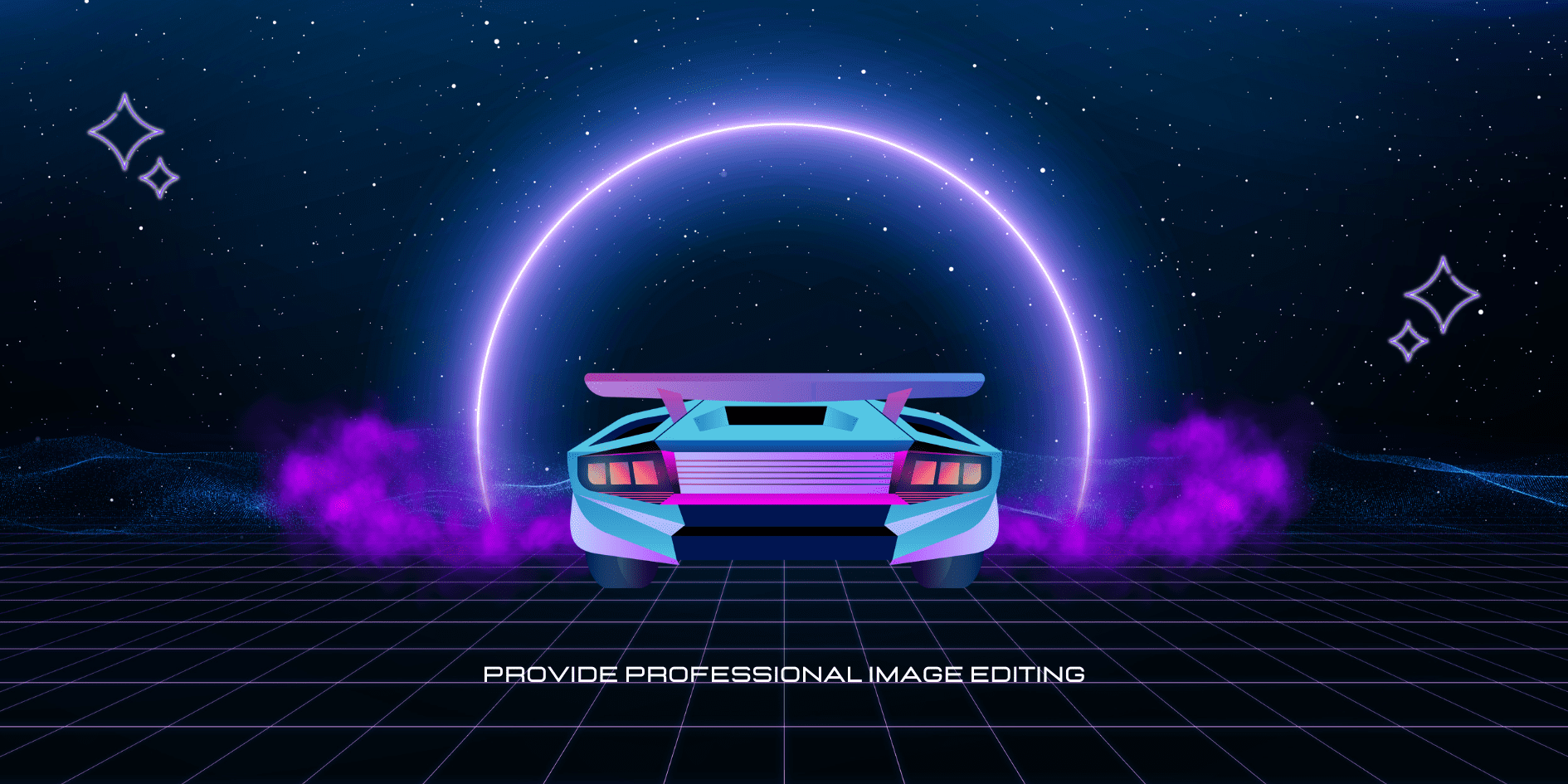 Blue Neon Modern Gaming Banner Landscape