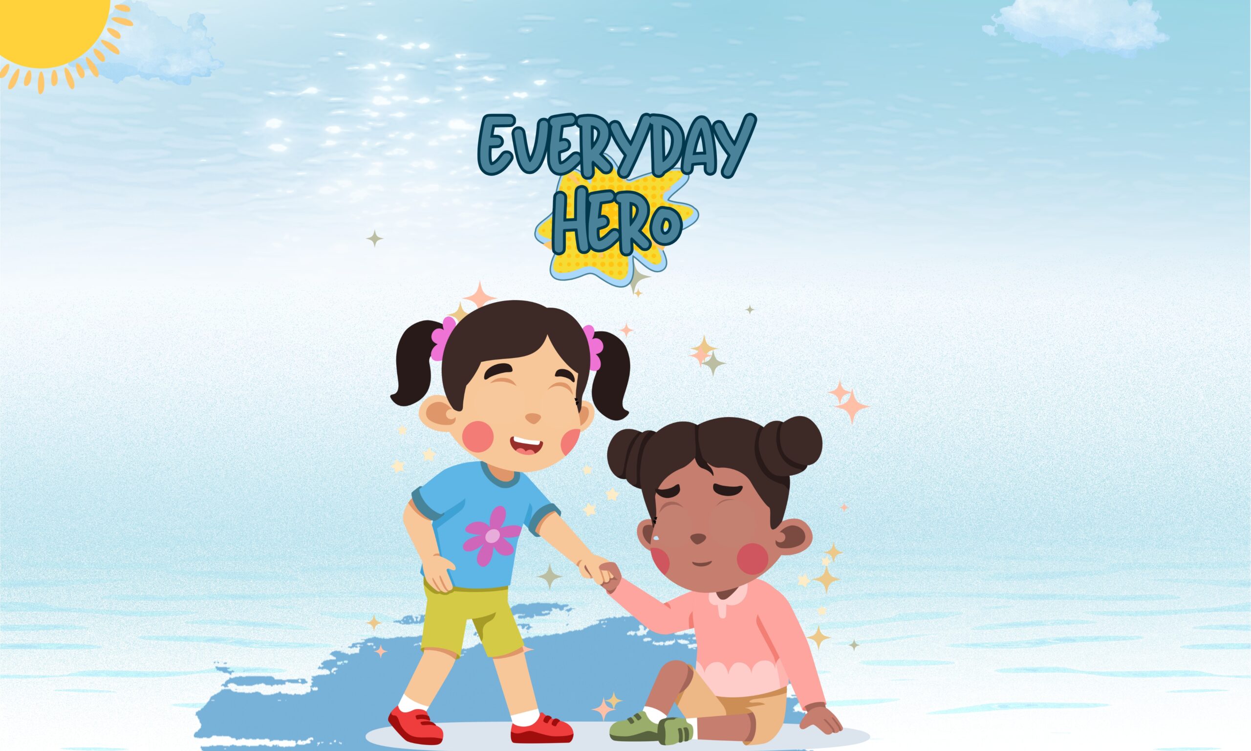 Blue Playful Children Storybook Wattpad Cover (1280 x 768 px)