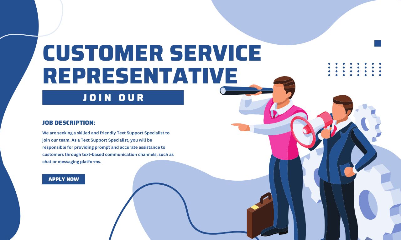 Blue White Professional We Are Hiring Banner (Landscape) (1280 x 768 px)