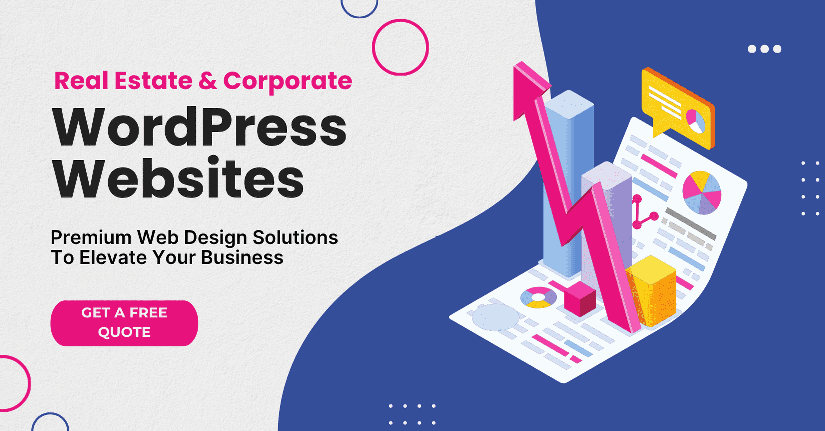 Blue and Pink Playful Illustrative Business Digital Marketing Facebook Ad