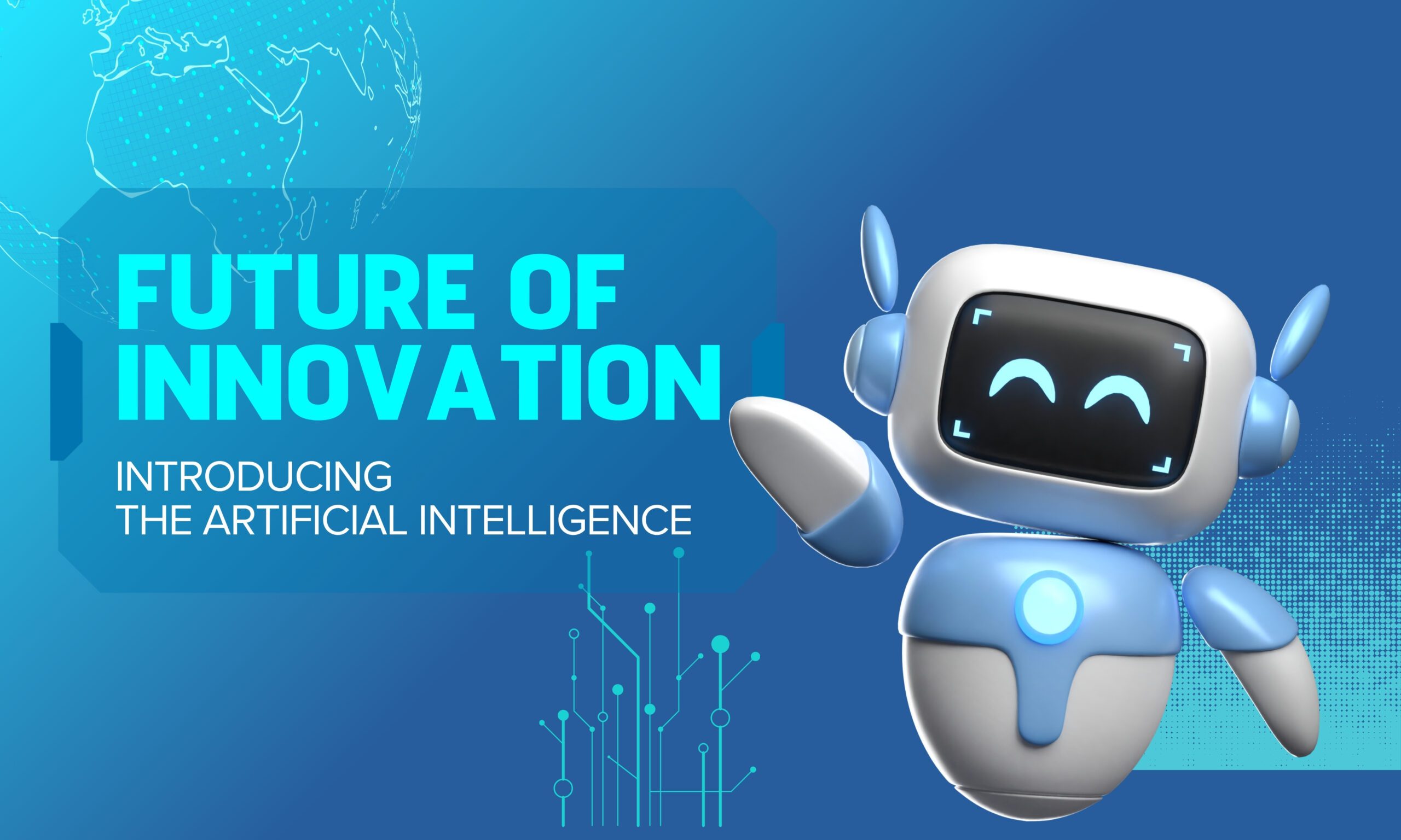 Blue and Teal Big Bright and Bold Ai Technology Banner (1280 x 768 px)