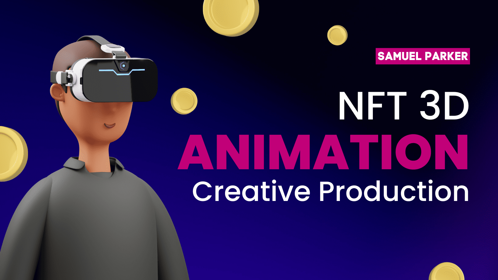 Blue and Violet 3D Modern Metaverse Content YouTube Thumbnail