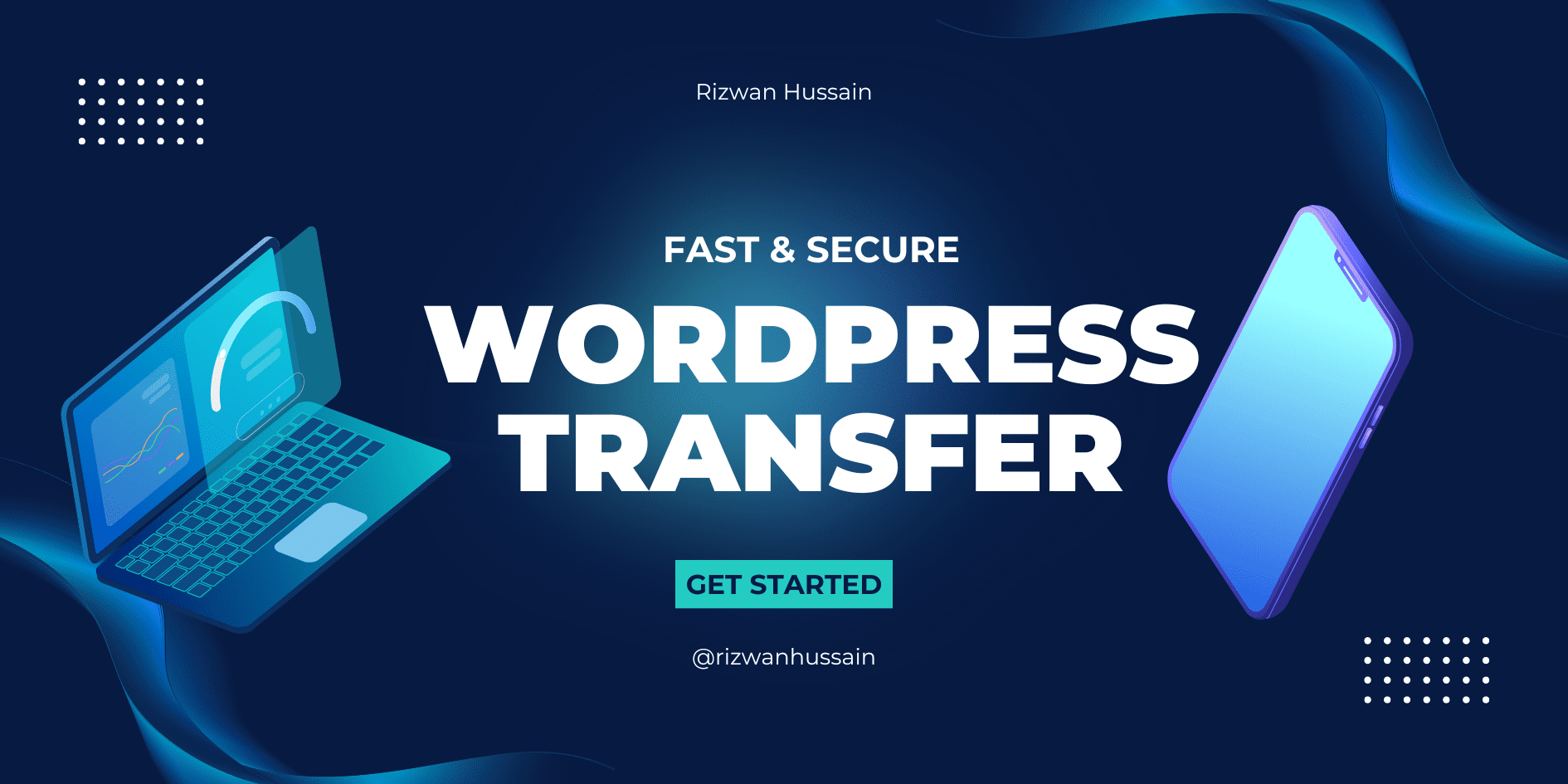 Blue and White Gradient Cyber Monday Banner