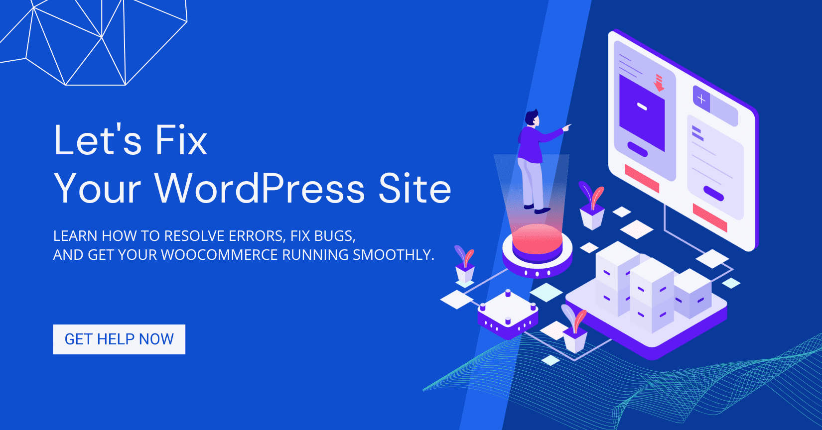 Blue and White Illustrative Technology Facebook Ad