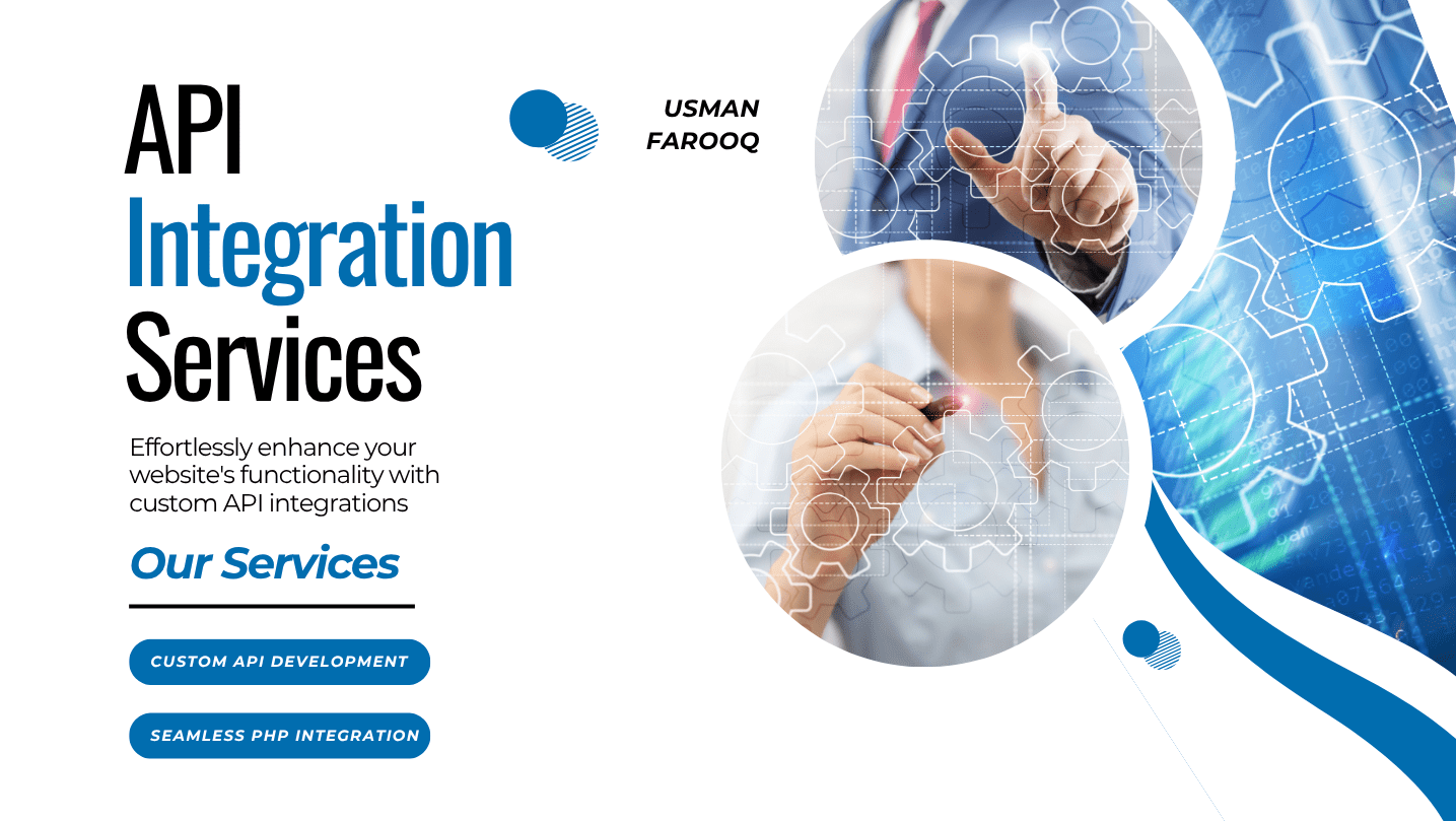 Blue and White Modern Data Integration Services Poster