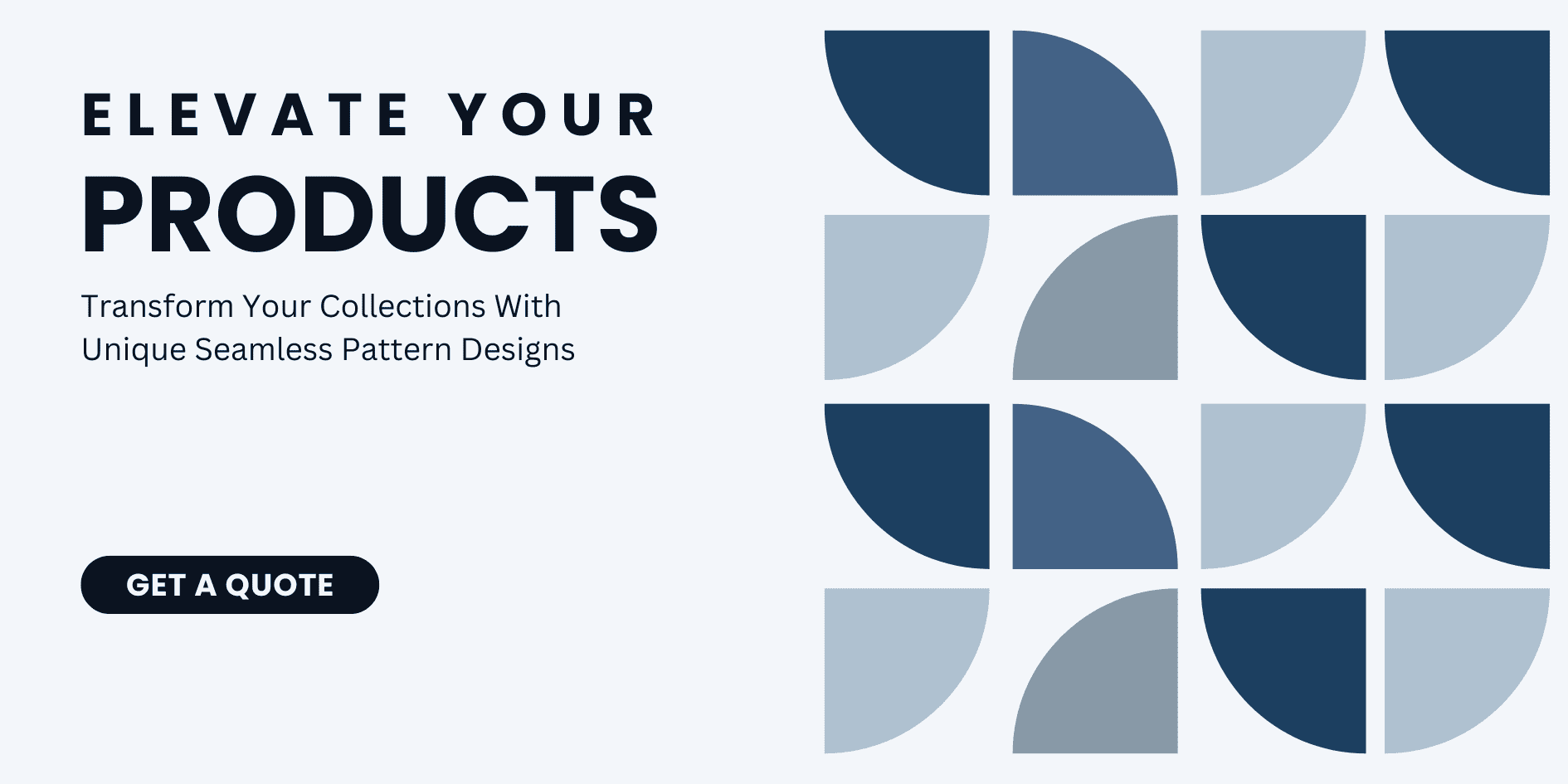 Blue and White Modern Simple Goemetric Pattern Business Banner