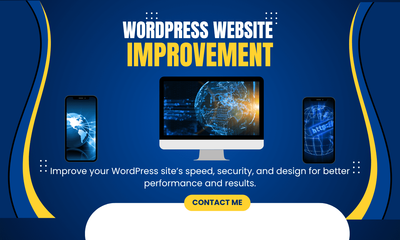 Blue and Yellow Modern Website Development Instagram Post (1280 x 768 px)