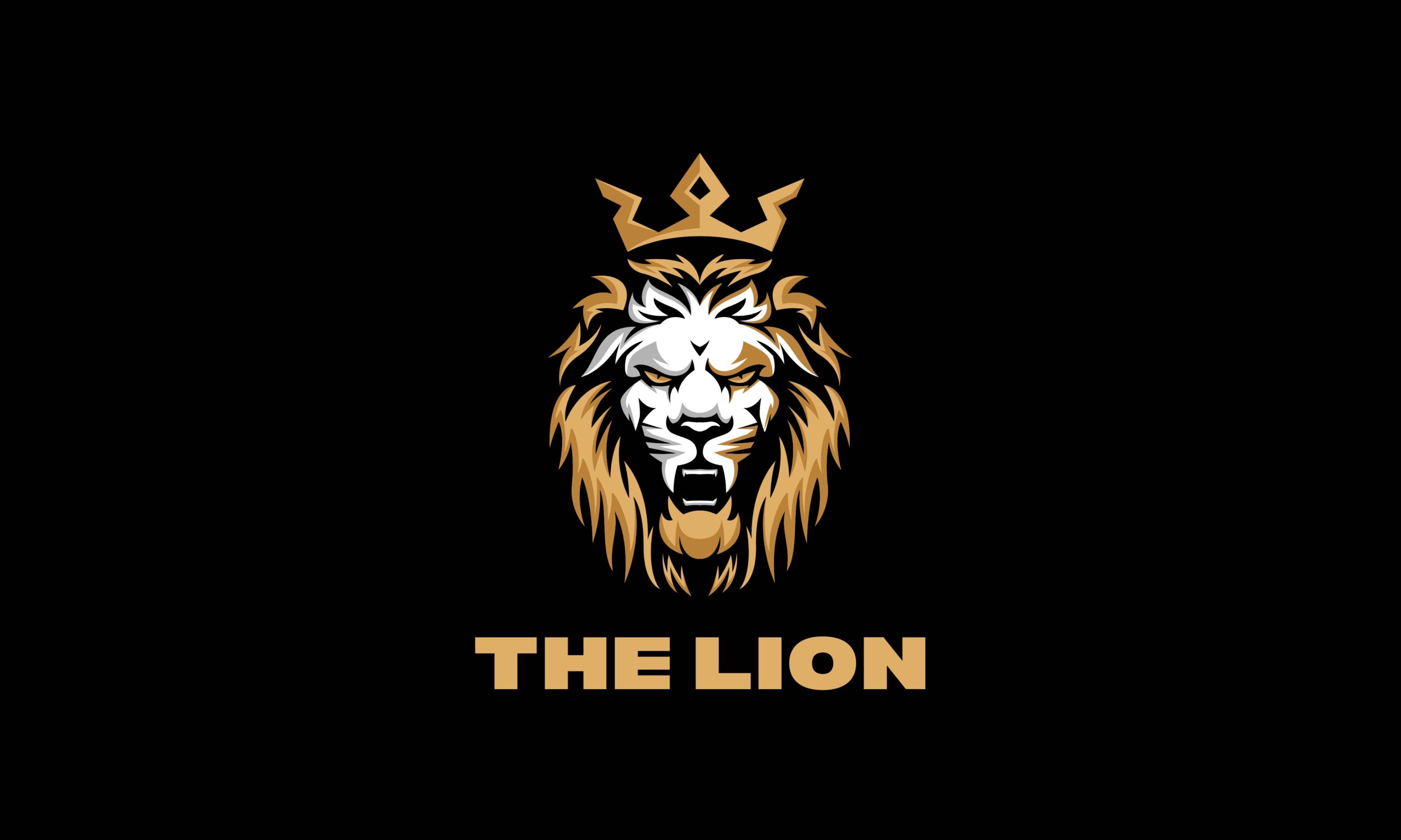 Brown Abstract The Lion Free Logo (1280 x 768 px)