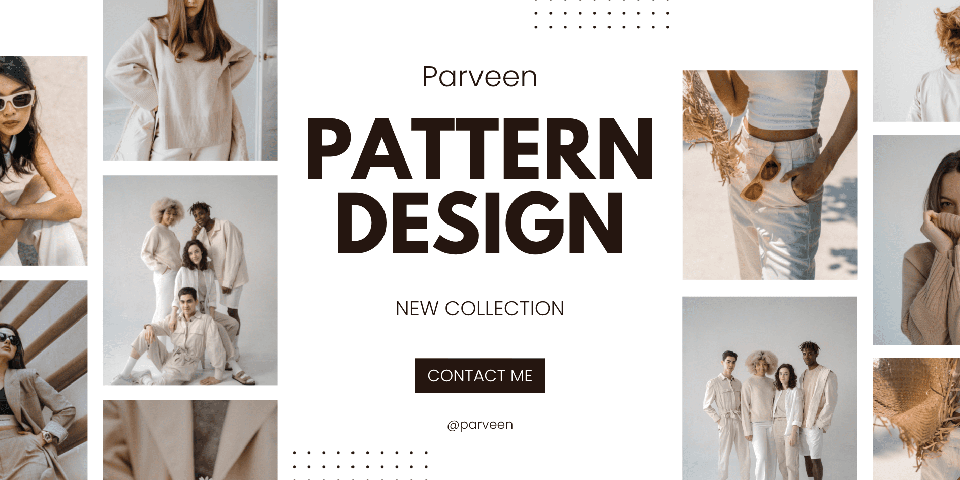 Brown and White Simple Fashion Sale Banner