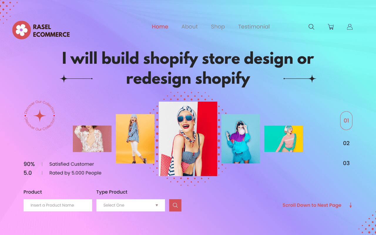Clean Red Aesthetic Fashion Store Website Desktop Prototype (1)