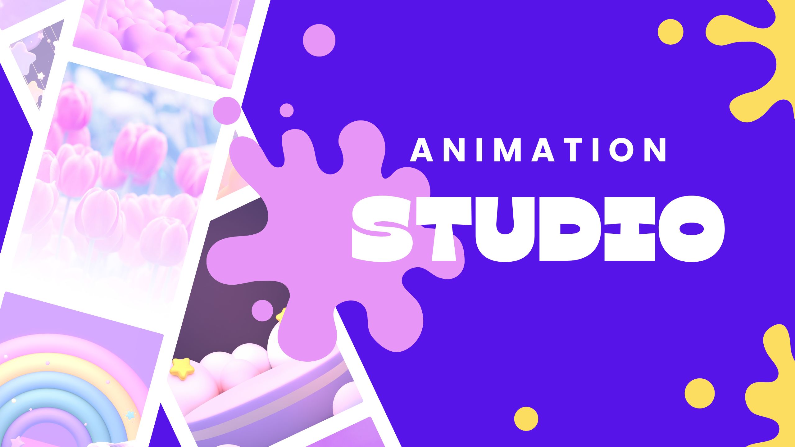 Colorful Creative Minimalist Animation Studio Youtube Banner