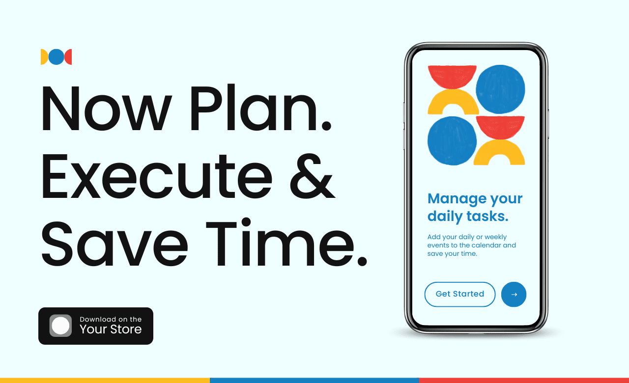 Colorful Planner Mobile App Promotion Instagram Post (1280 x 780 px)