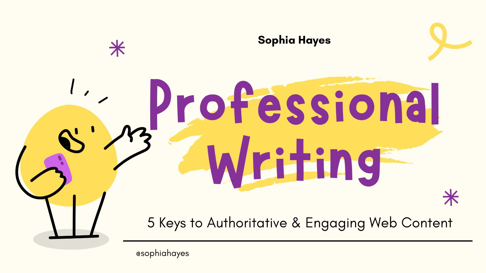 Cream and Yellow Illustrative Creative Writing Presentation