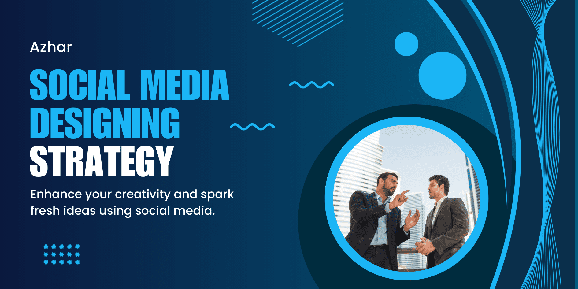 Dark Blue Modern Professional Social Media Marketing Banner
