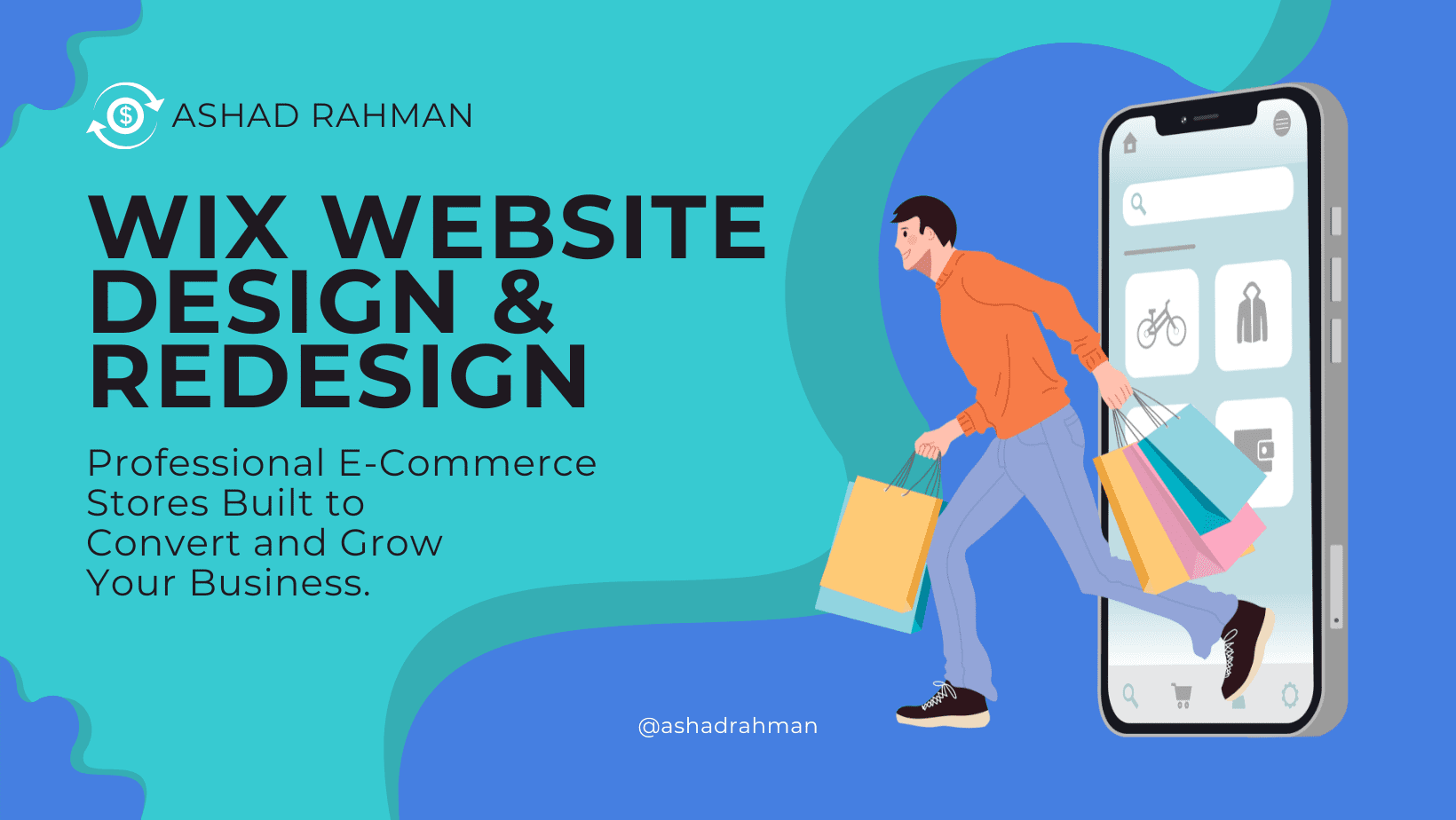 Green Blue Illustration Online Store Facebook Cover