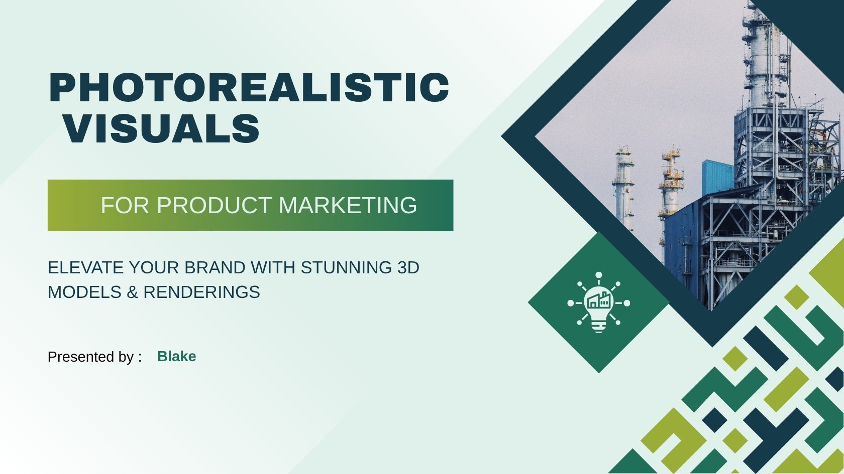 Green Navy And White Modern Industrial Insight Presentation