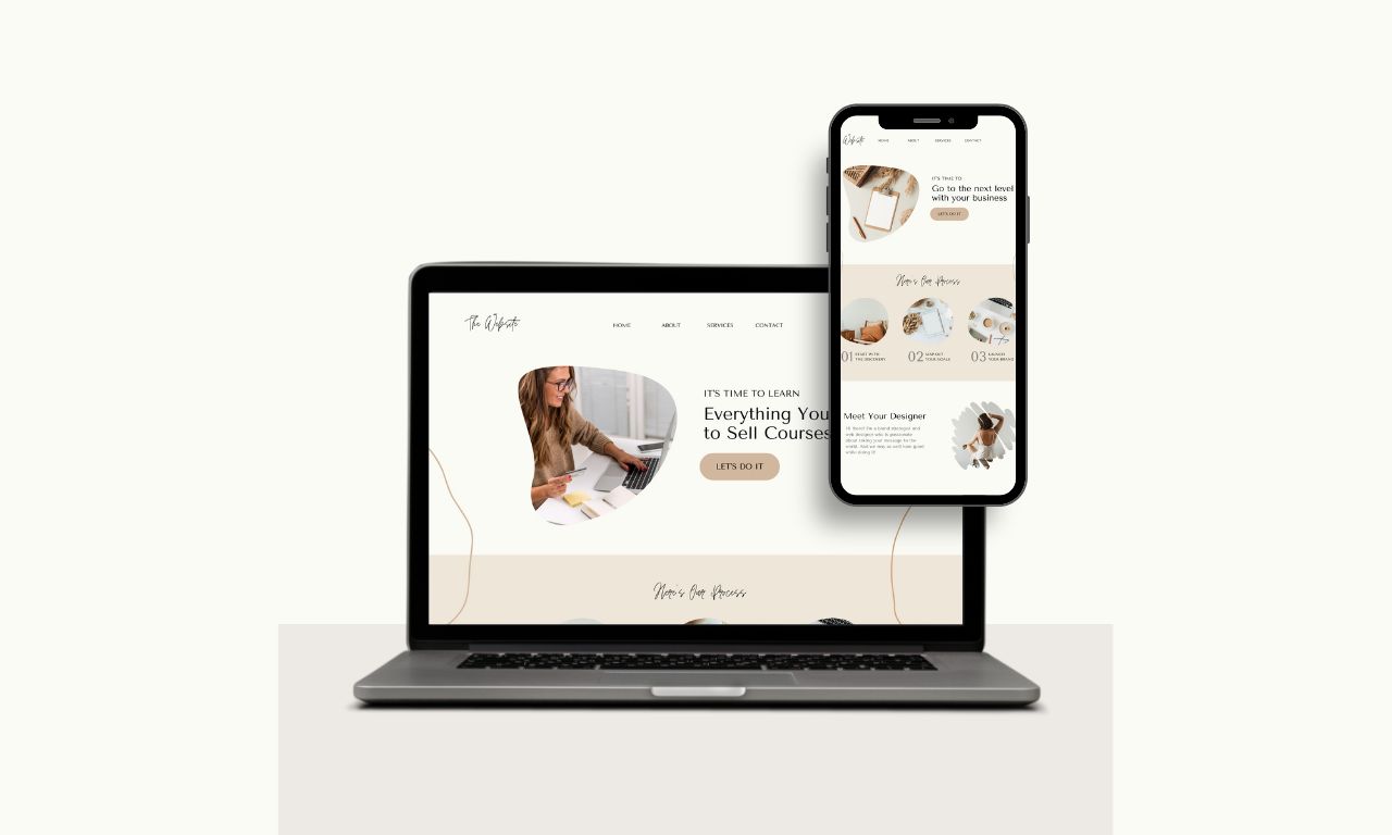 Minimalist Website Launch Computer Mockup Instagram Post (1280 x 768 px)