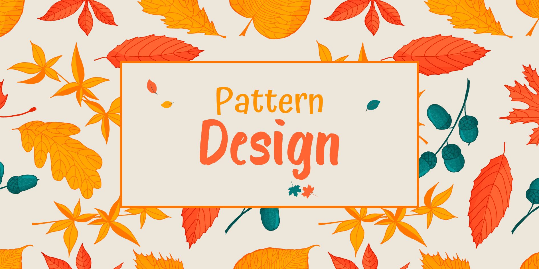 Pastel Aesthetic Pattern Hello Autumn Banner