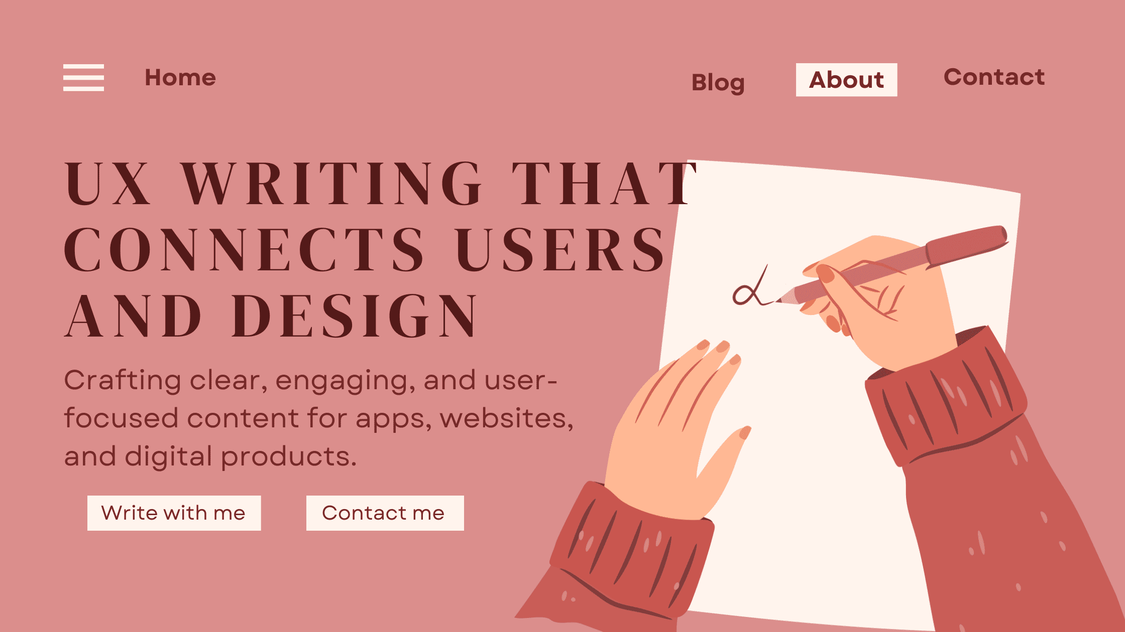 Pink Simple Illustrated Creative Writing Blog Banner (1)