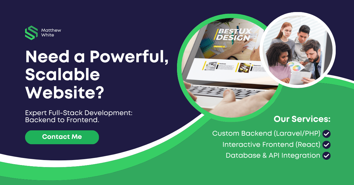 Purple Green Modern Website Creation Service Facebook Post