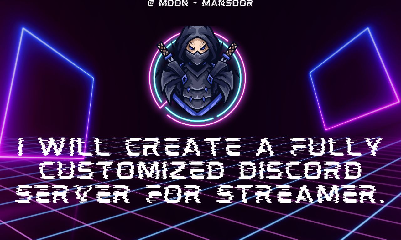 Purple Neon Action Gaming Twitch Banner (1280 x 768 px)
