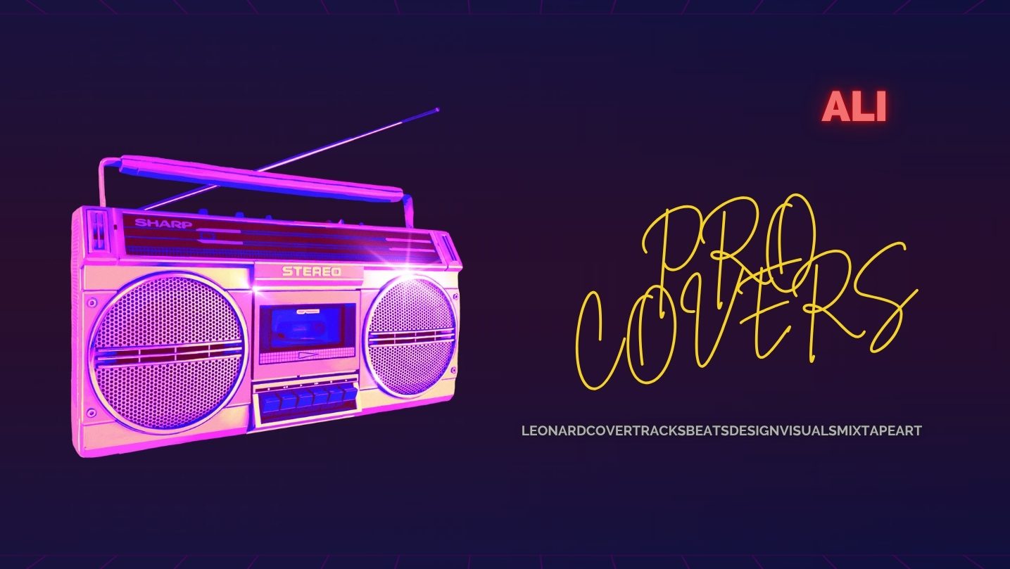 Purple Yellow Retro 80's Pop Album Cover