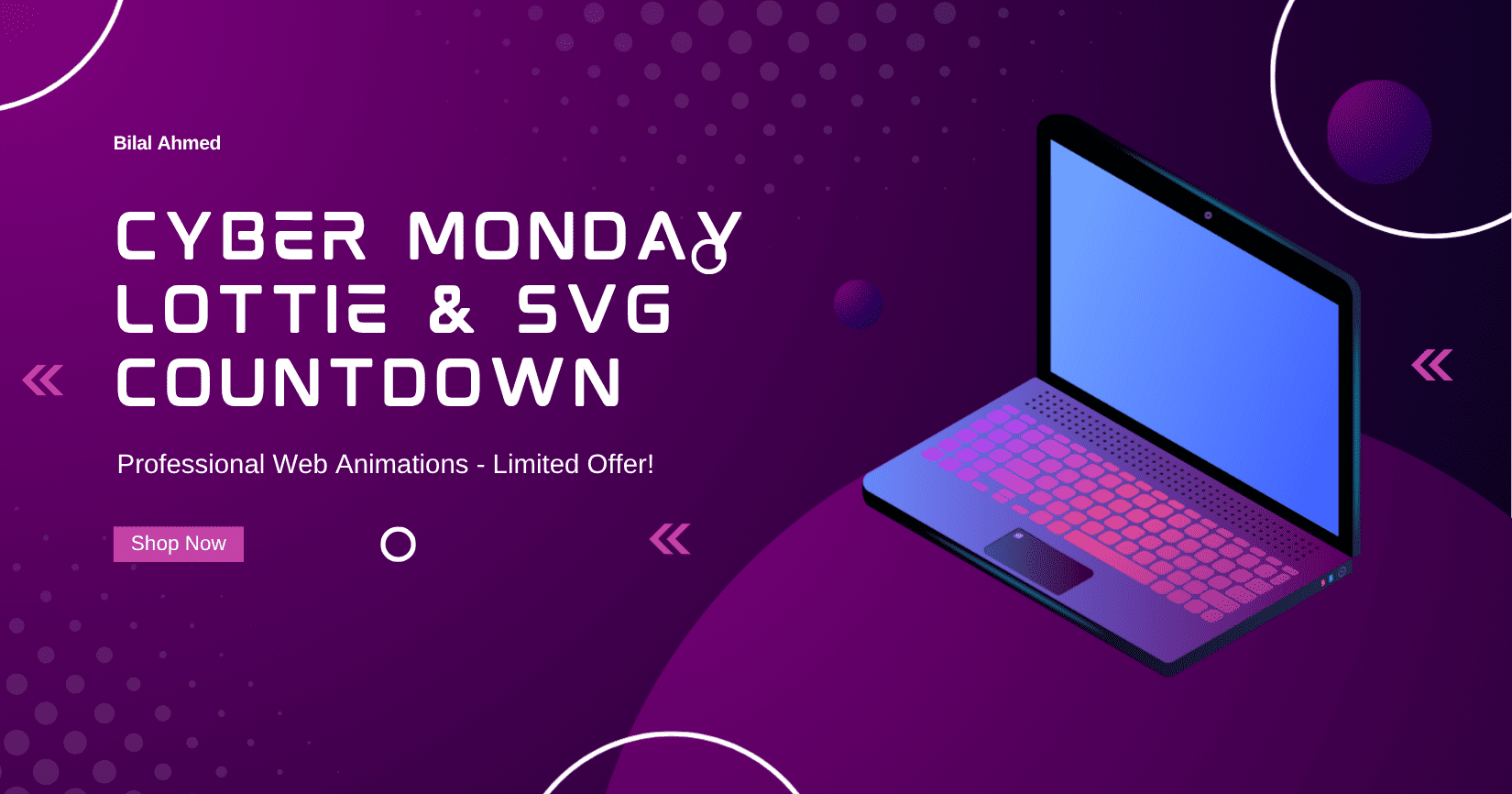 Purple and Blue Gradient Cyber Monday Sale Facebook Post